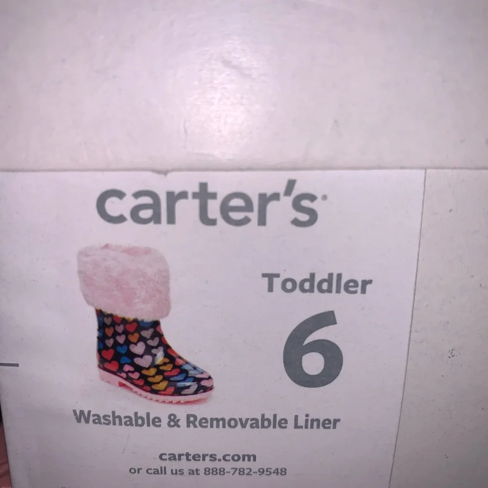 Carter rain boots size 6